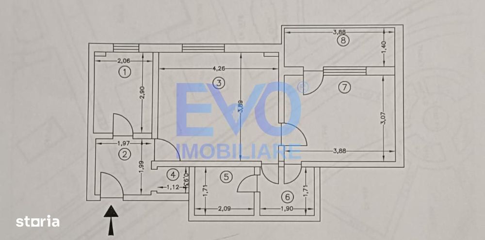 Apartament Cu 2 Camere, Etaj 1, Podu Ros
