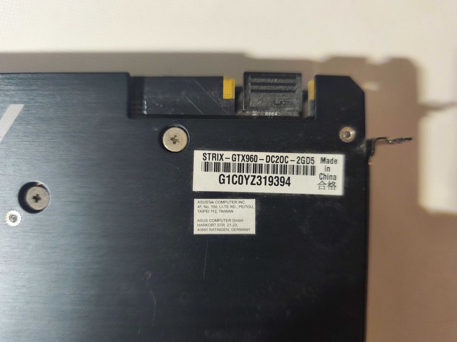 Видеокарта Asus Strix GeForce GTX 960 2GB GDDR5 OC