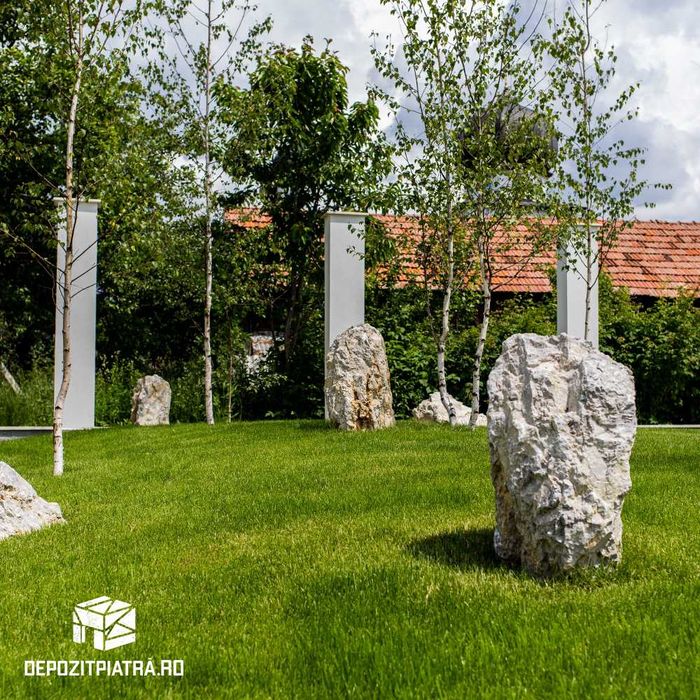 piatra naturala alba verde galbena maro gradina decor
