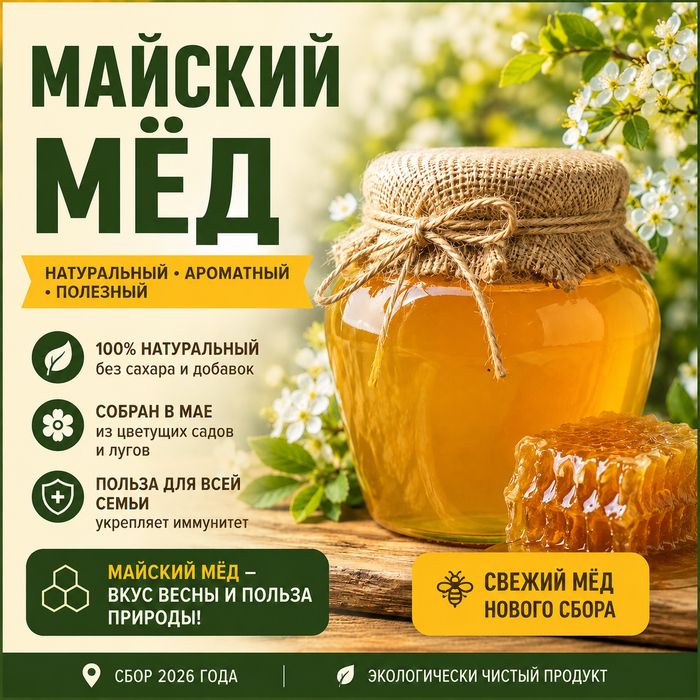 Майский мед 2026 г