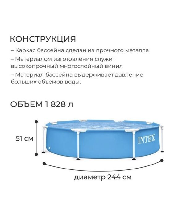 Бассейн каркасный