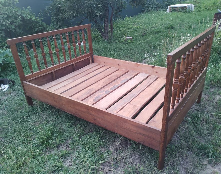 Pat vechi lemn rustic solid