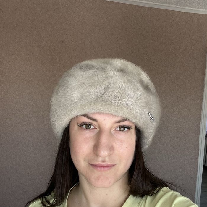 Норковая шапка серая