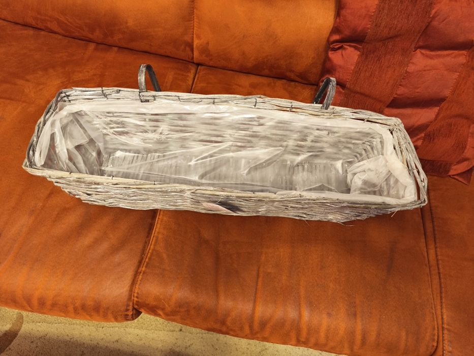 Jardiniere din salcie împletită cu carlige (10 buc.)