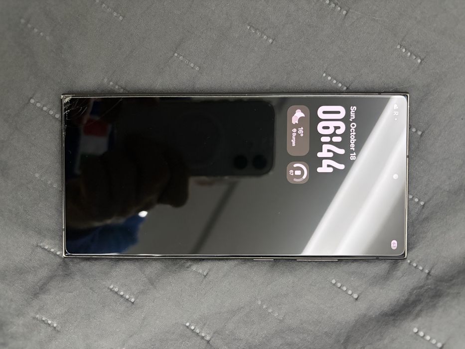 Смартфон Samsung Galaxy S24 Ultra, Dual SIM,12GB RAM,256GB,5G, Titanium Grey+SPIGEN CASE ,2 glass screen protector