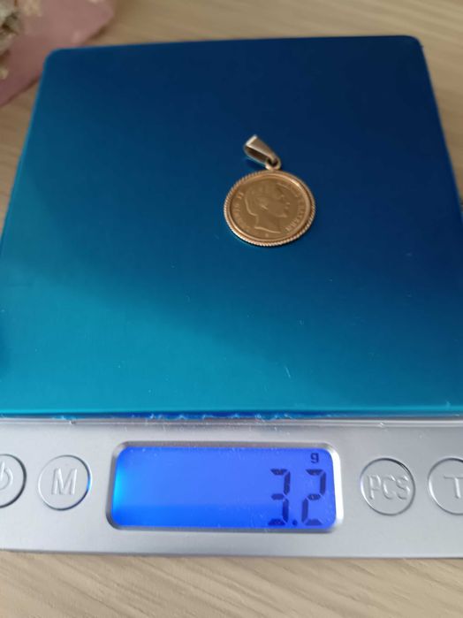 Medalion din monedă de aur 24k