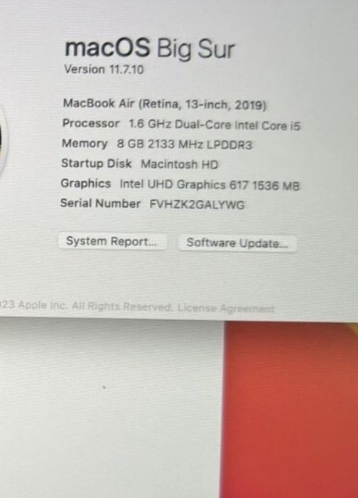Продам Macbook air 2019 на запчасти