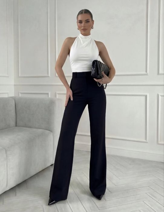 Брюки черные клеш