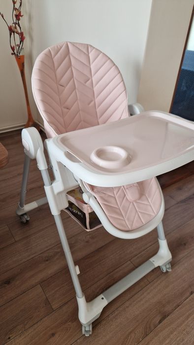 Vand scaun de masa Kinderkraft roz + cadou 2 jucarii Noriel