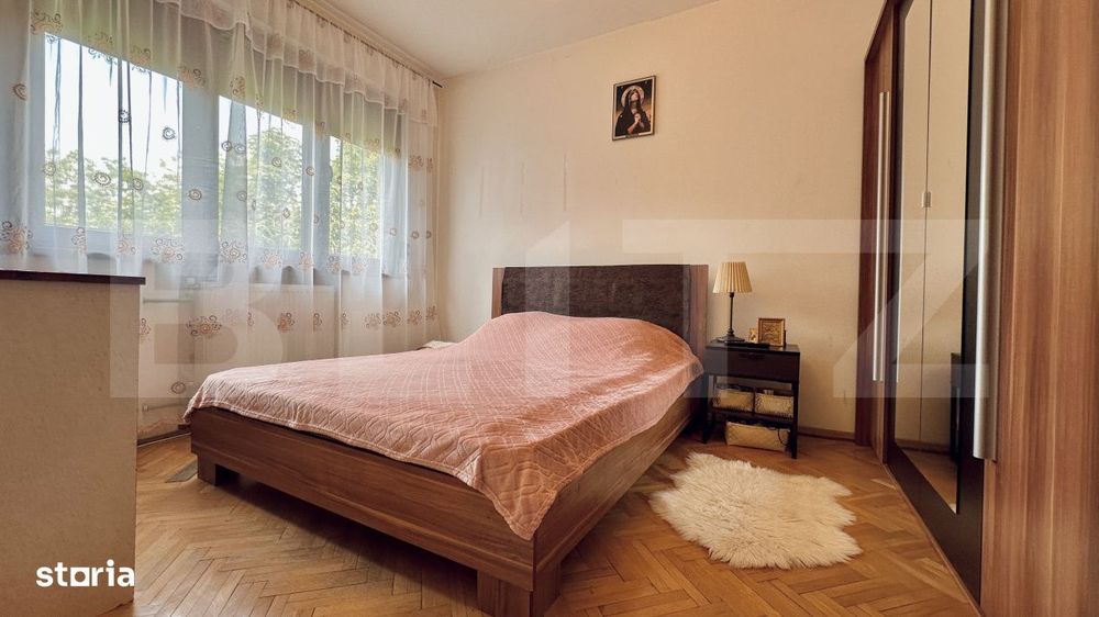 Apartament 2 camere, balcon deschis, mobilat si utilat, cu parcare