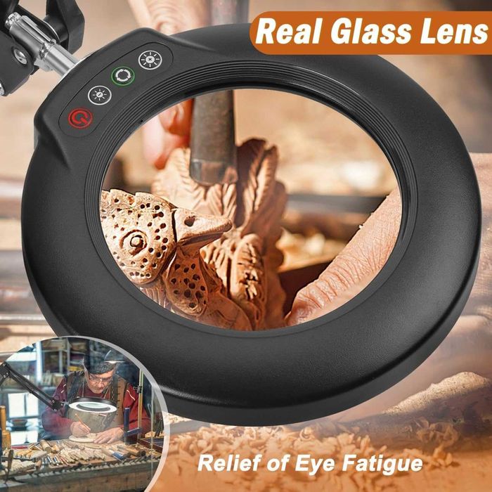 LED настолна лампа с лупа