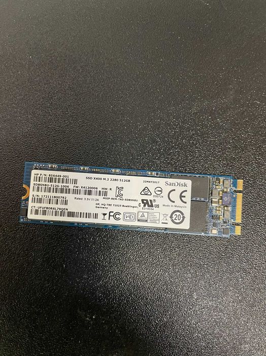 SSD M2 SATA 512 Gb SanDisk X400, 97 % Health, garantie 6 luni