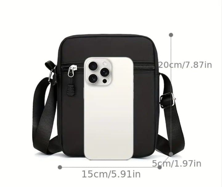 Нова черна чанта през рамо