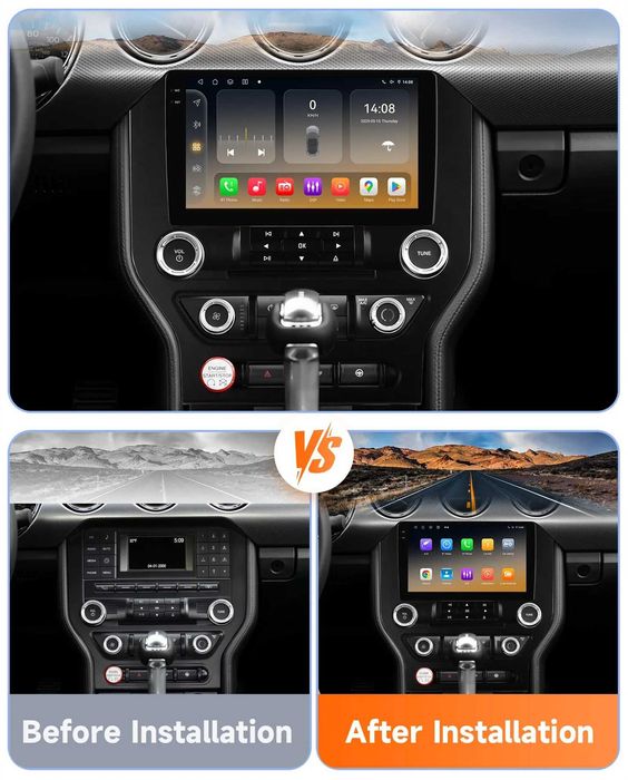 Мултимедия 9″ Android 14 за FORD MUSTANG VI CARPLAY навигация RDS DSP GPS