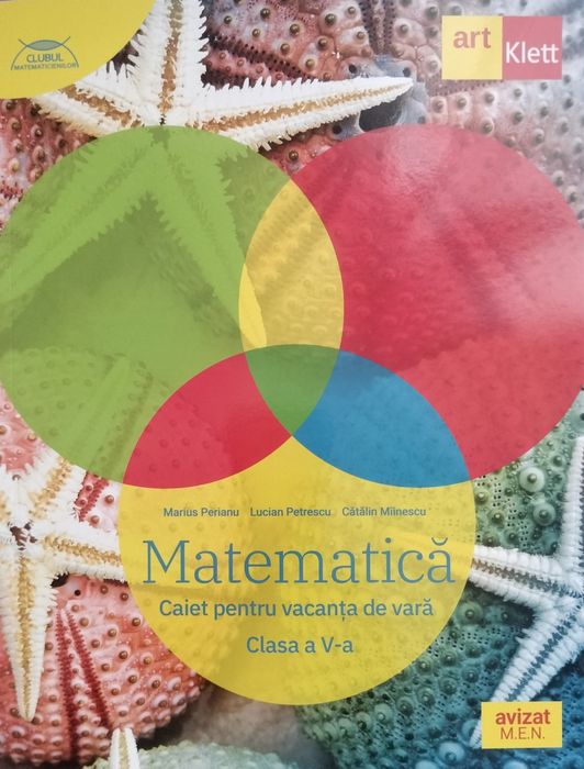 Vând caiet de lucru vacanta de vara pt. matematica, Ed.Art, clasa a 5-a