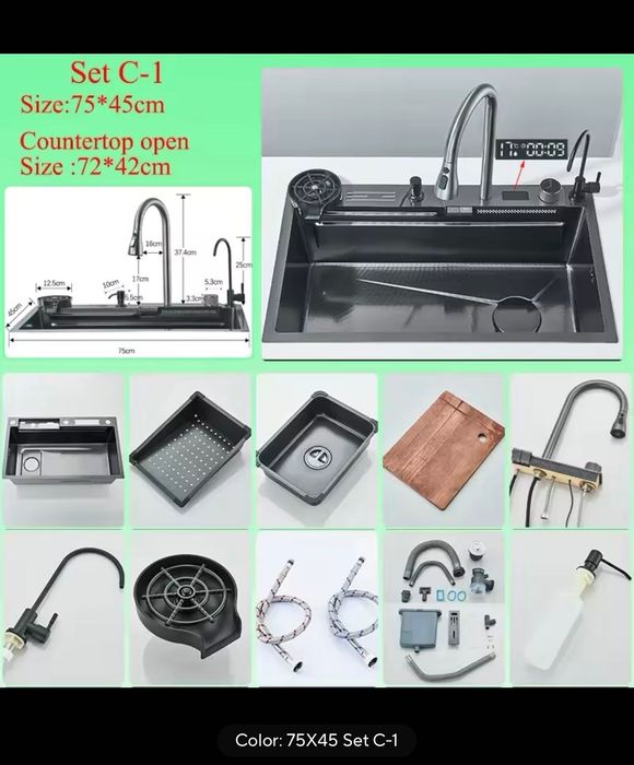 ТОП! Мивка 10 В 1 размер 75х42