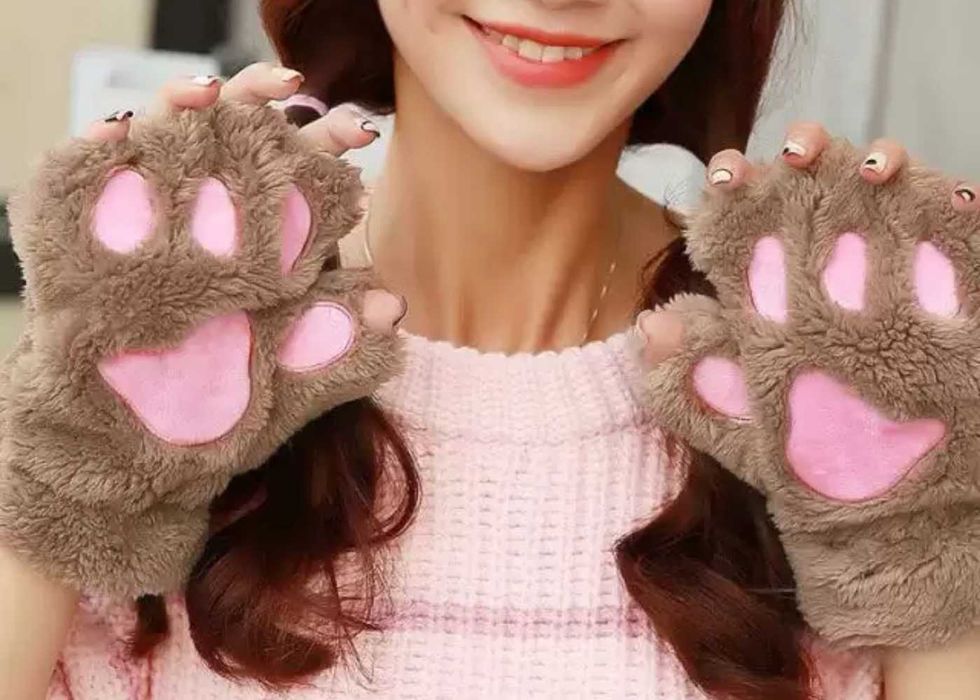 Перчатки лапки кошки