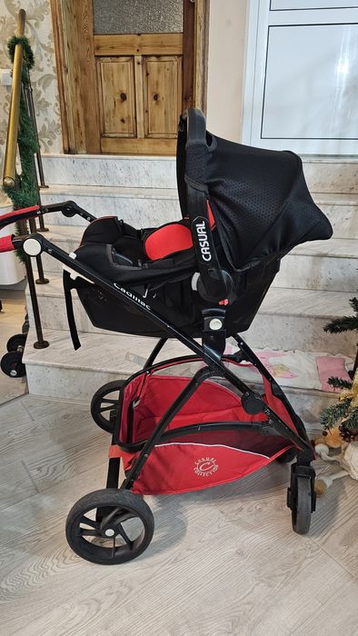 Детска количка+ бебешки кош+проходилка