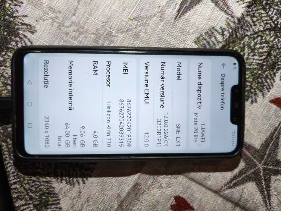 Vând Huawei Mate 20 lite 64GB