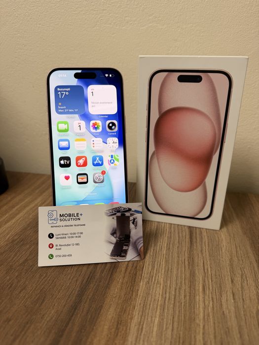IPhone 15 128 Gb. Ca nou.Folosit 3 Luni.Garantie 12 Luni.