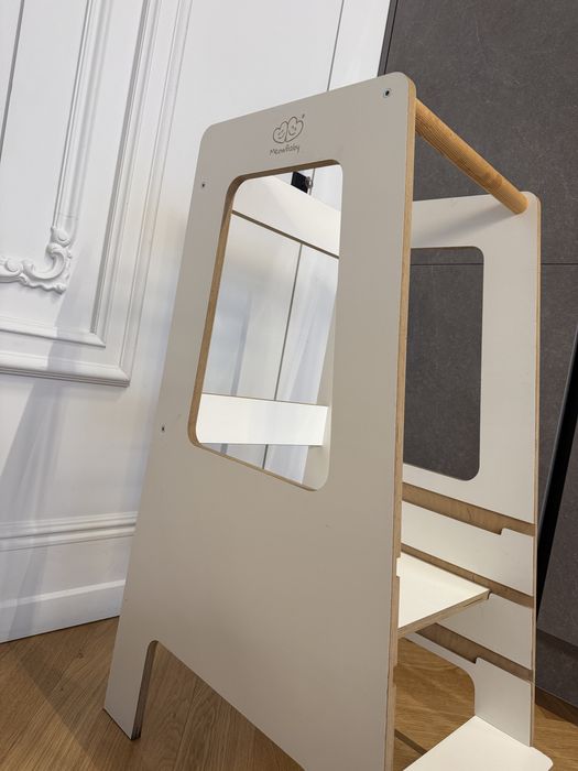 Learning tower- turn de catarare Meow Baby- alb