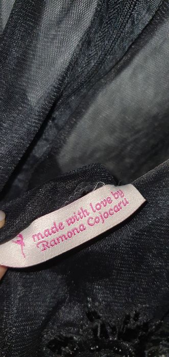 Rochie din tulle neagra cu aplicații deosebite