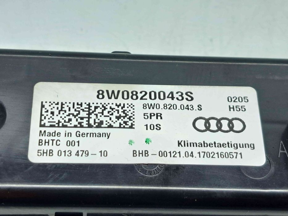 Panou comanda clima Audi A4 (8W2, B9) [Fabr 2015-2023] 8W0820043S