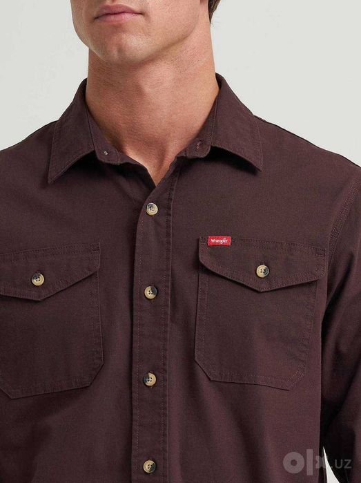 Wrangler Мужская эластичная рубашка свободного кроя