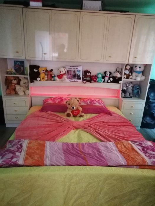 Pat dormitor cu 2 saltele