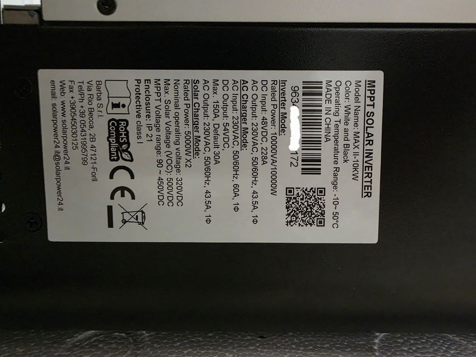 Хибриден инвертор Voltronic Axpert Max II 10kW