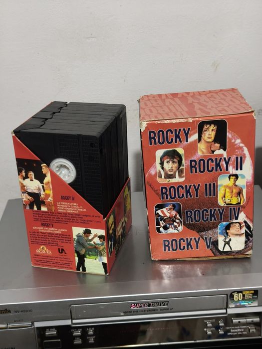 Set Box Rocky 1,2,3,4,5 casete VHS originale