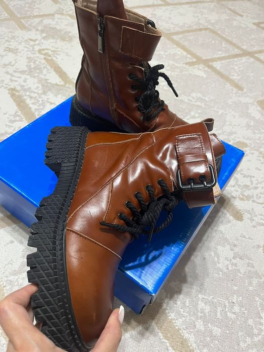 Кожаные ботинки весна -осень