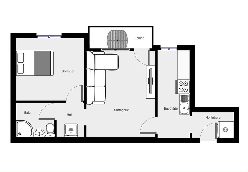 De închiriat: Apartament 2 camere cu vedere panoramică pe Bulevardul Transilvaniei, Alba Iulia, intre Cec si Digi