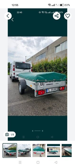 Remorca auto 750kg Humbaur Profesionala