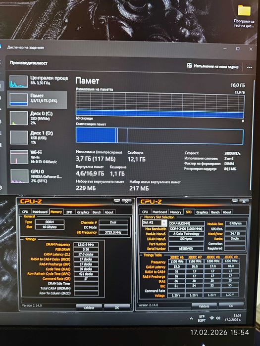 Рам памет 16GB DDR4 2400 Adata 2 X 8GB