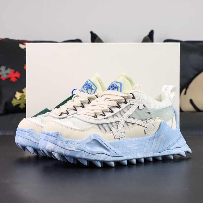 #CALITATE PREMIUM# OFF-WHITE Odsy-1000 White Blue Marble - Verificare colet