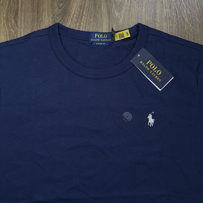 Tricou Polo Ralph Lauren Bărbați Blue Marin Insignă Albă – Nou cu Etichetă – M