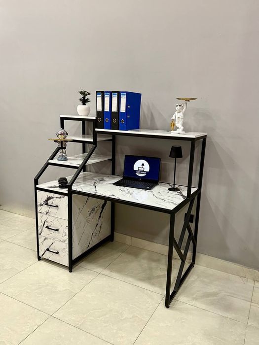 Loft uslubidagi yozuv stoli Samarqand mebel shkaf 
Ishxonangizni chiro