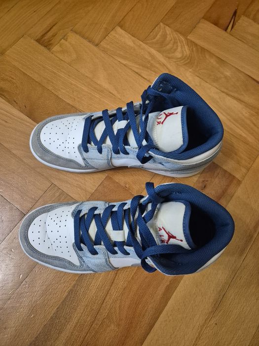 Vand sneackers Air Jordan 1 Mid French Blue Fire Red