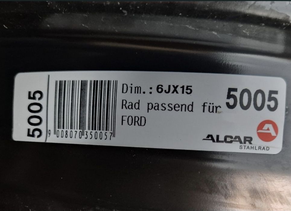 Set 4buc jante Ford R15 seria 6Jx15H2 Et37,5 distanța 4x108