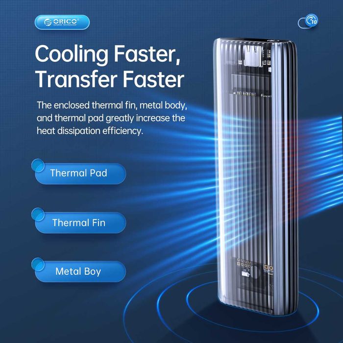 Корпус для SSD M.2 Nvme Orico AM2C3-G2 10gbit