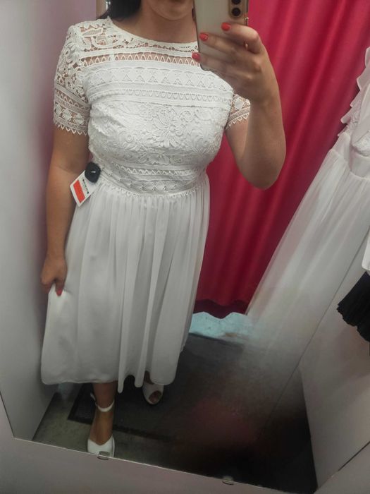 Нова бяла рокля S size