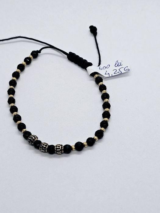 Vand bratara snur cu bile din aur 14 k cod 494