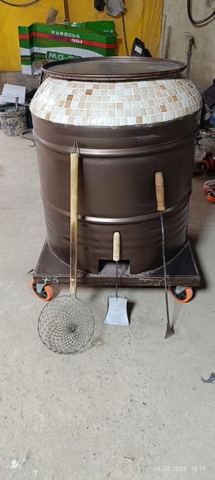Тандир доставка и установка бочка тандир
