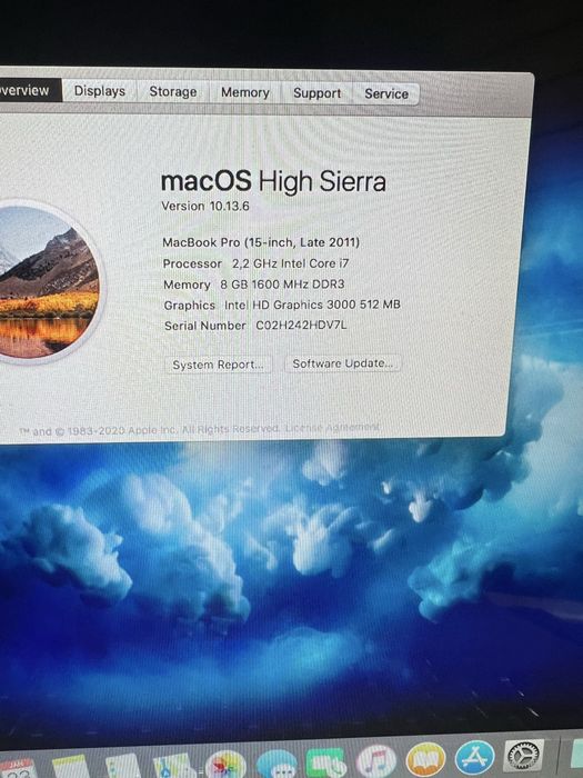 Macbook pro 15 i7 процесор 2011