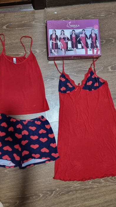 Турецкий NEBULA Тройка пижама Mayka+ shortik+sho'rocha Отличном состоя