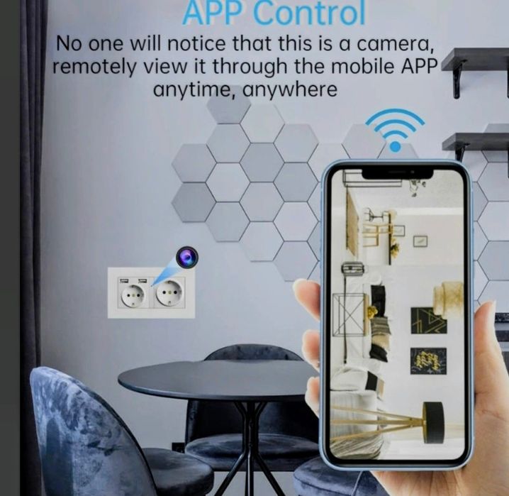 Скрита шпионска Wifi камера в двоен контакт с USB