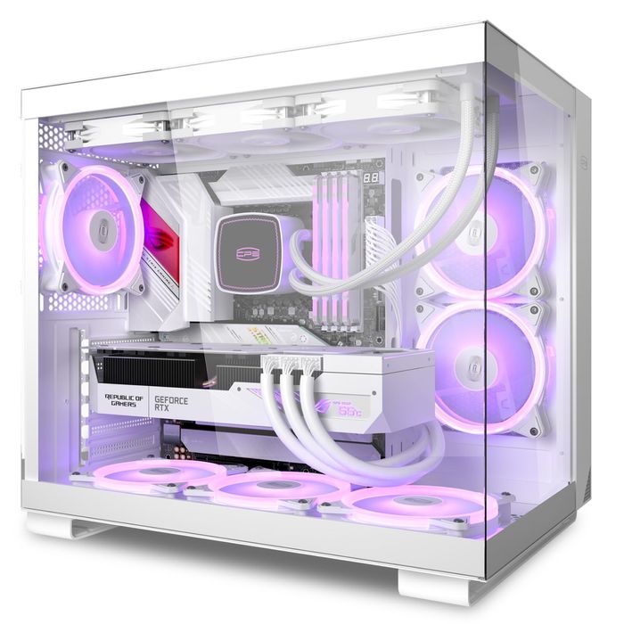 Carcasa Pc PCCooler C3 T500 ARGB White alba tip Acvariu