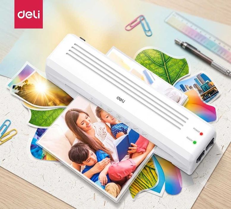 Ламинатор Deli E14378, A4 формат, 150 мкм, 320 мм/мин, белый оригинал