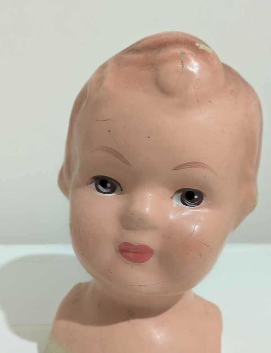 Голяма красива керамична глава на кукла 25 см